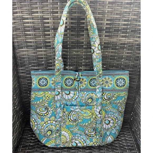 VERA BRADLEY "PEACOCK" TOTE (ICONIC VERA) (RARE & RETIRED) - Picture 1 of 12